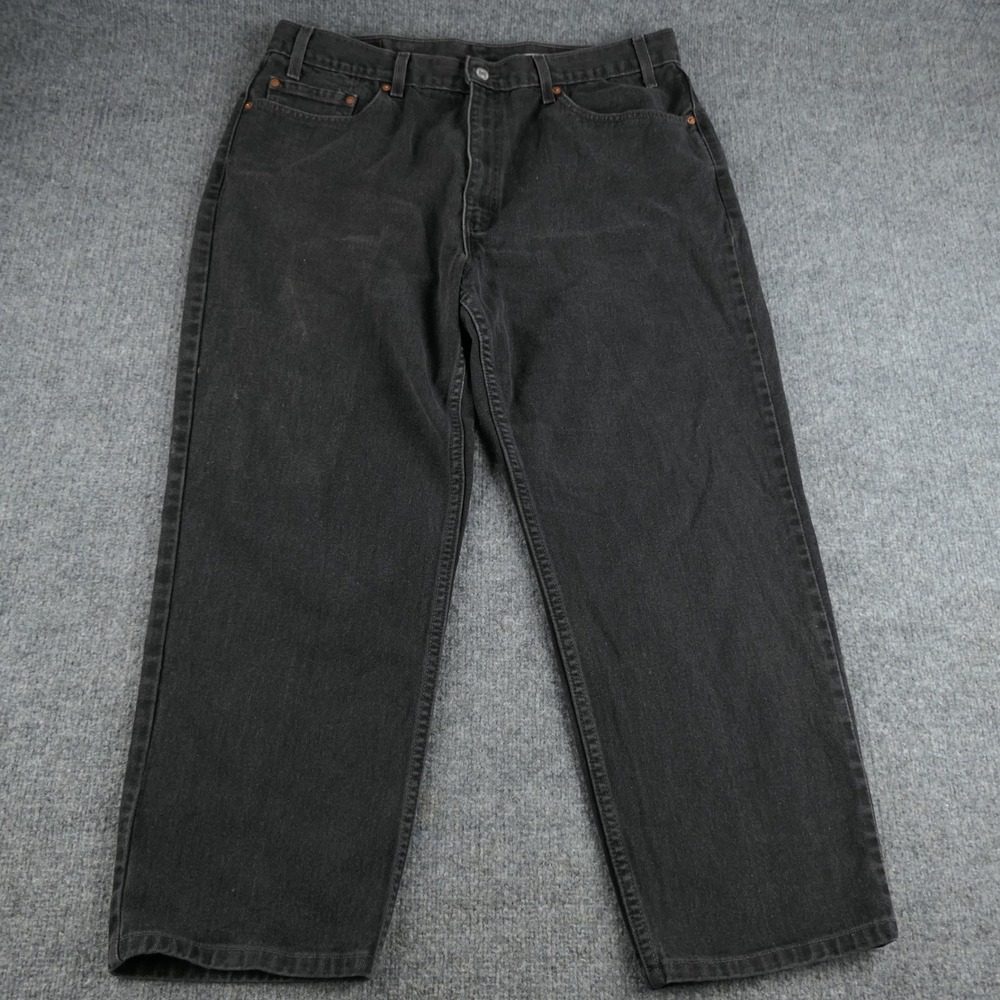 Vintage Levis 550 Jeans Mens 40x30 (38x27.5) Relaxed Black Denim Casual Workwear - Picture 2 of 13